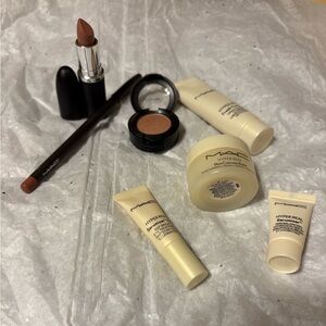 MAC Sample Size Cosmetics Lipstick and Skincare Set with Nude Shades